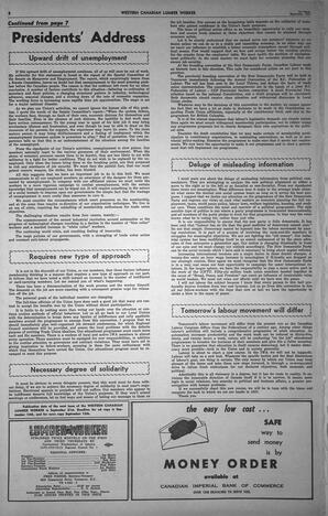   The Western Canadian Lumber Worker, Vol. XXVIII, No. 17, 1st Issue Sep. 1961   , page 8