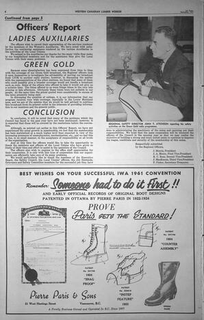   The Western Canadian Lumber Worker, Vol. XXVIII, No. 17, 1st Issue Sep. 1961   , page 6