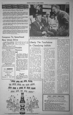   The Western Canadian Lumber Worker, Vol. XXVIII, No. 16, 2nd Issue Aug. 1961   , page 8