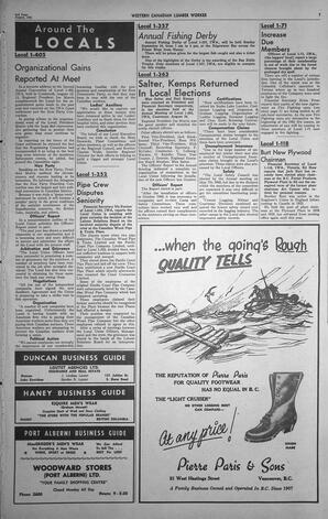   The Western Canadian Lumber Worker, Vol. XXVIII, No. 16, 2nd Issue Aug. 1961   , page 7