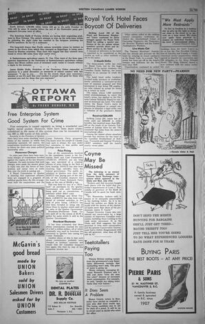   The Western Canadian Lumber Worker, Vol. XXVIII, No. 14, 2nd Issue Jul. 1961   , page 8