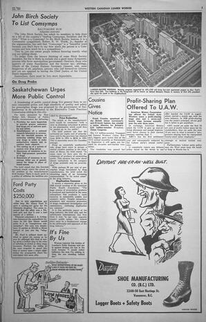   The Western Canadian Lumber Worker, Vol. XXVIII, No. 14, 2nd Issue Jul. 1961   , page 3