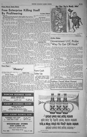   The Western Canadian Lumber Worker, Vol. XXVIII, No. 14, 2nd Issue Jul. 1961   , page 2