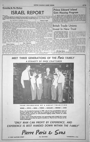   The Western Canadian Lumber Worker, Vol. XXVIII, No. 13, 1st Issue Jul. 1961   , page 6