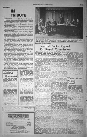   The Western Canadian Lumber Worker, Vol. XXVIII, No. 13, 1st Issue Jul. 1961   , page 4