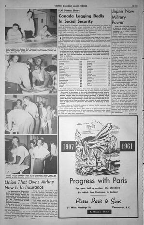   The Western Canadian Lumber Worker, Vol. XXVIII, No. 12, 2nd Issue Jun. 1961   , page 6