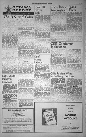   The Western Canadian Lumber Worker, Vol. XXVIII, No. 11, 1st Issue Jun. 1961   , page 8