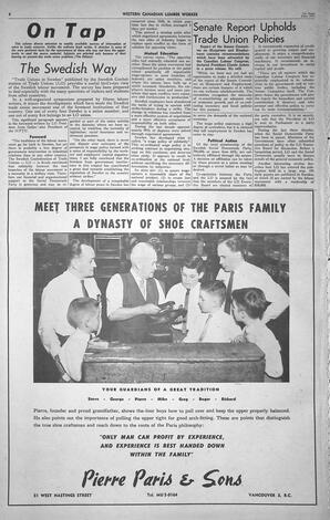   The Western Canadian Lumber Worker, Vol. XXVIII, No. 11, 1st Issue Jun. 1961   , page 6
