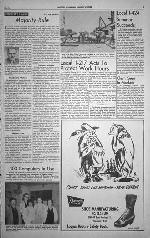   The Western Canadian Lumber Worker, Vol. XXVIII, No. 11, 1st Issue Jun. 1961   , page 3