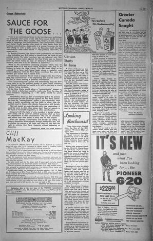   The Western Canadian Lumber Worker, Vol. XXVIII, No. 9, 1st Issue May 1961   , page 4