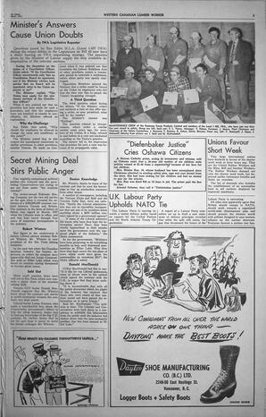   The Western Canadian Lumber Worker, Vol. XXVIII, No. 7, 1st Issue Apr. 1961   , page 3
