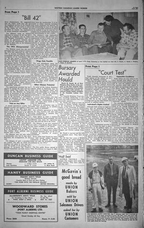   The Western Canadian Lumber Worker, Vol. XXVIII, No. 7, 1st Issue Apr. 1961   , page 2