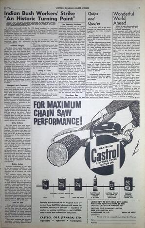   The Western Canadian Lumber Worker, Vol. XXVIII, No. 6, 2nd Issue Mar. 1961   , page 7