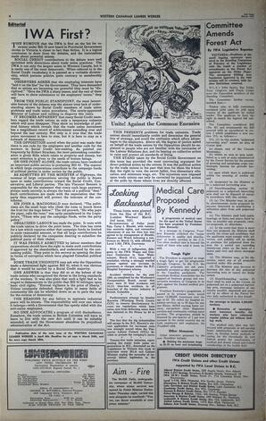   The Western Canadian Lumber Worker, Vol. XXVIII, No. 6, 2nd Issue Mar. 1961   , page 4