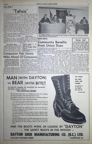   The Western Canadian Lumber Worker, Vol. XXVIII, No. 5, 1st Issue Mar. 1961   , page 3