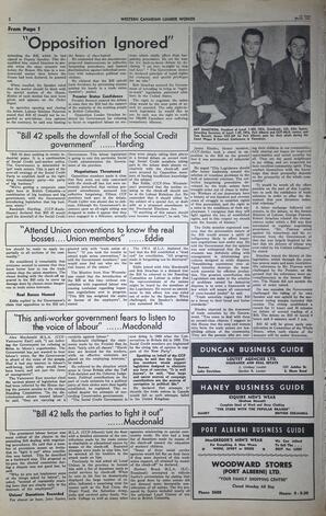   The Western Canadian Lumber Worker, Vol. XXVIII, No. 5, 1st Issue Mar. 1961   , page 2