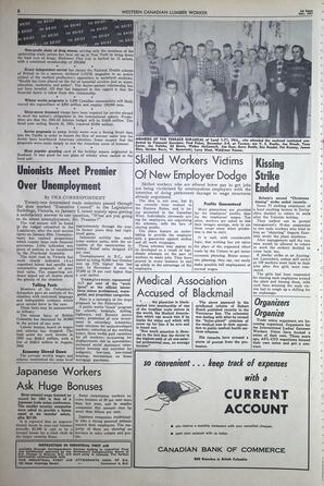   The Western Canadian Lumber Worker, Vol. XXVIII, No. 1, 1st Issue Jan. 1961   , page 8