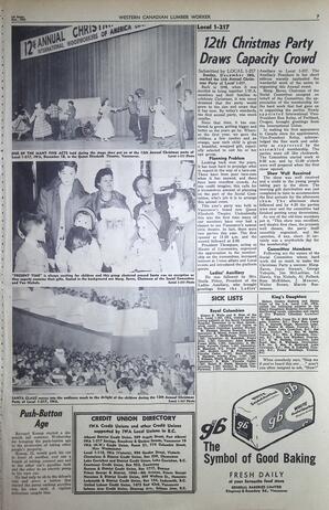   The Western Canadian Lumber Worker, Vol. XXVIII, No. 1, 1st Issue Jan. 1961   , page 7