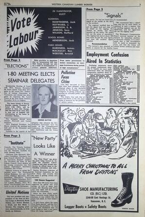   The Western Canadian Lumber Worker, Vol. XXVII, No. 23, 1st Issue Dec. 1960   , page 3