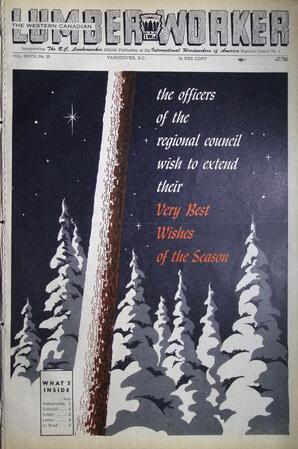   The Western Canadian Lumber Worker, Vol. XXVII, No. 23, 1st Issue Dec. 1960   , page 1