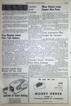   The Western Canadian Lumber Worker, Vol. XXVII, No. 22, 2nd Issue Nov. 1960   , page 8
