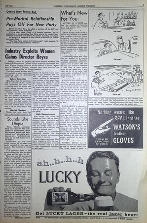   The Western Canadian Lumber Worker, Vol. XXVII, No. 22, 2nd Issue Nov. 1960   , page 7