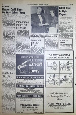   The Western Canadian Lumber Worker, Vol. XXVII, No. 20, 2nd Issue Oct. 1960   , page 6