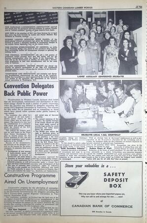   The Western Canadian Lumber Worker, Vol. XXVII, No. 19, 1st Issue Oct. 1960   , page 12