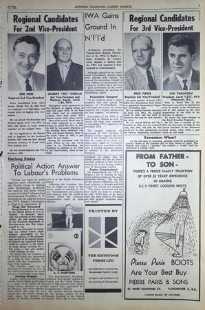   The Western Canadian Lumber Worker, Vol. XXVII, No. 19, 1st Issue Oct. 1960   , page 7