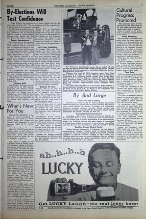   The Western Canadian Lumber Worker, Vol. XXVII, No. 18, 2nd Issue Sep. 1960   , page 7