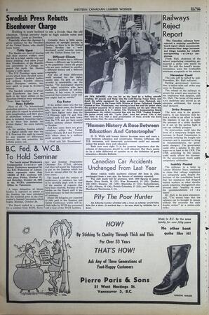   The Western Canadian Lumber Worker, Vol. XXVII, No. 18, 2nd Issue Sep. 1960   , page 6