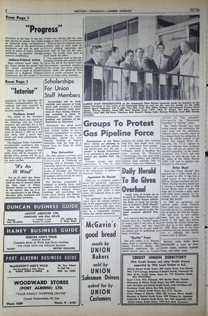   The Western Canadian Lumber Worker, Vol. XXVII, No. 18, 2nd Issue Sep. 1960   , page 2