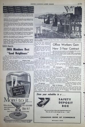   The Western Canadian Lumber Worker, Vol. XXVII, No. 17, 1st Issue Sep. 1960   , page 8