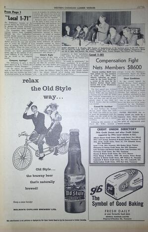   The Western Canadian Lumber Worker, Vol. XXVII, No. 17, 1st Issue Sep. 1960   , page 2