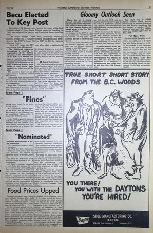   The Western Canadian Lumber Worker, Vol. XXVII, No. 14, 2nd Issue Jul. 1960   , page 3