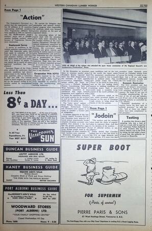   The Western Canadian Lumber Worker, Vol. XXVII, No. 12, 2nd Issue Jun. 1960   , page 6