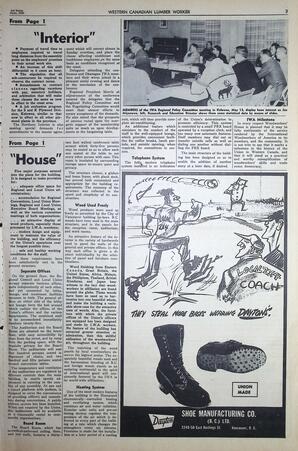   The Western Canadian Lumber Worker, Vol. XXVII, No. 11, 1st Issue Jun. 1960   , page 3