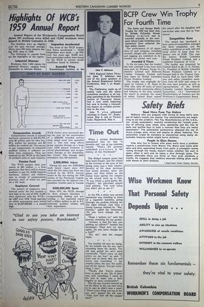   The Western Canadian Lumber Worker, Vol. XXVII, No. 10, 2nd Issue May 1960   , page 5