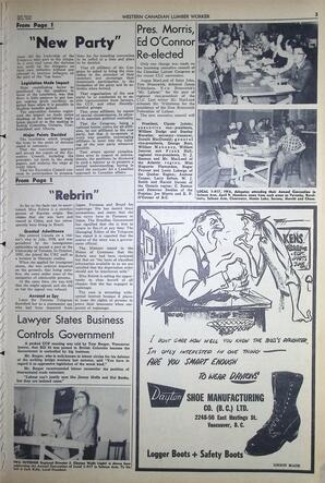   The Western Canadian Lumber Worker, Vol. XXVII, No. 10, 2nd Issue May 1960   , page 3