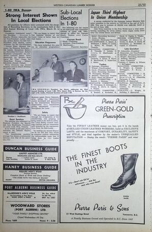   The Western Canadian Lumber Worker, Vol. XXVII, No. 8, 2nd Issue Apr. 1960   , page 6
