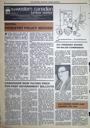   The Western Canadian Lumber Worker, Vol. XLVI No. 1, Jan. 1978   , page 12