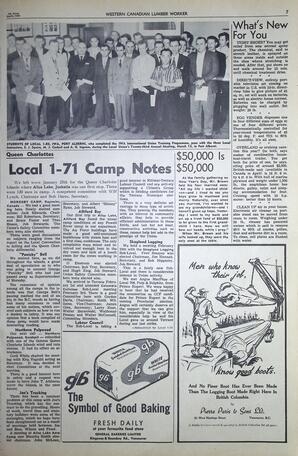   The Western Canadian Lumber Worker, Vol. XXVII, No. 7, 1st Issue Apr. 1960   , page 7