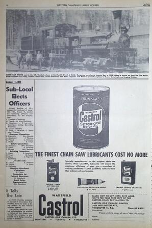   The Western Canadian Lumber Worker, Vol. XXVII, No. 7, 1st Issue Apr. 1960   , page 6