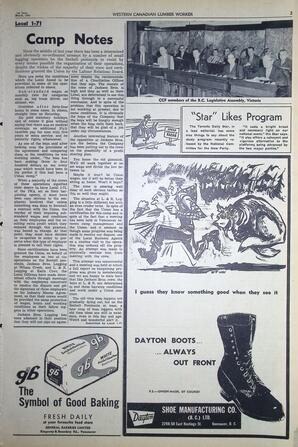   The Western Canadian Lumber Worker, Vol. XXVII, No. 5, 1st Issue Mar. 1960   , page 3