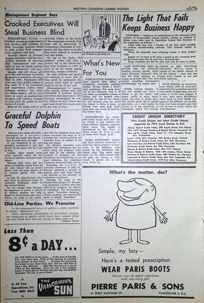   The Western Canadian Lumber Worker, Vol. XXVII, No. 5, 1st Issue Mar. 1960   , page 6