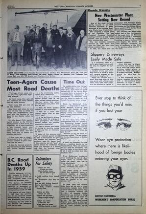   The Western Canadian Lumber Worker, Vol. XXVII, No. 5, 1st Issue Mar. 1960   , page 5