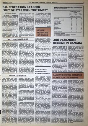   The Western Canadian Lumber Worker, Vol. XLVI No. 1, Jan. 1978   , page 3