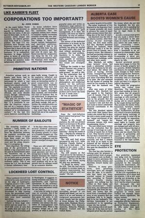   The Western Canadian Lumber Worker, Vol. XLV No. 5, Oct.-Nov. 1977   , page 19