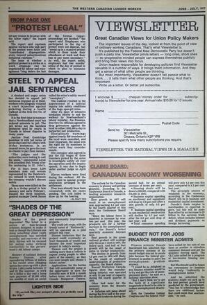   The Western Canadian Lumber Worker, Vol. XLV No. 3, Jun.-Jul. 1977   , page 2