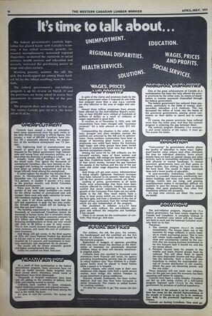   The Western Canadian Lumber Worker, Vol. XLV No. 2, Apr.-May. 1977   , page 10